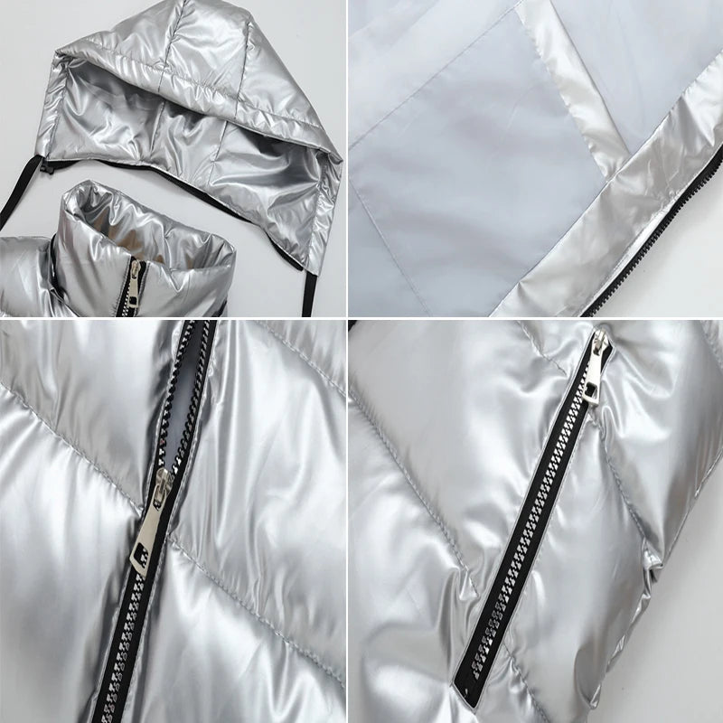 Winter Men's Warm Padded Vests Fashion Man Cotton Thick Sleeveless Jackets Men Thermal Waistcoat Hooded Jackets Clothing